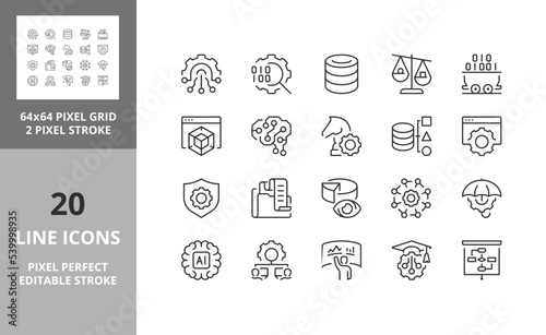 business intelligence 64px and 256px editable vector set