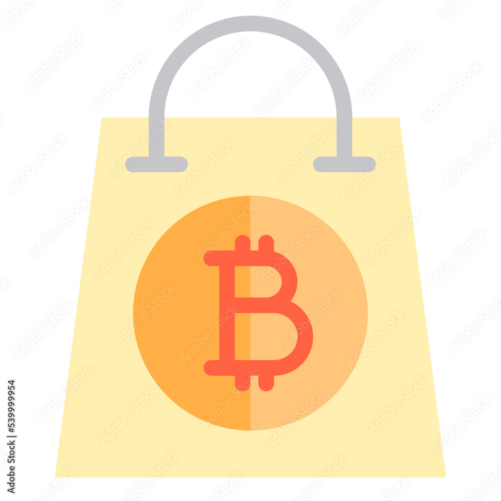 Bitcoin flat style icon Bitcoin flat style icon