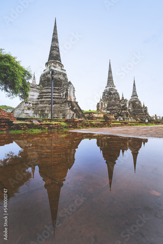 Old ruined Wat Phra Si Sanphet in Ayutthaya.