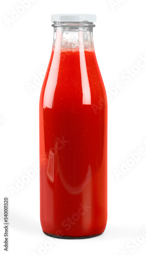 Tomato ketchup bottle. Isolated on white background