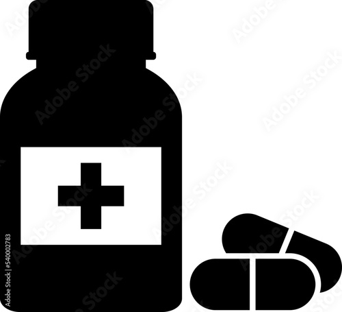 Medical pills bottle vector icon