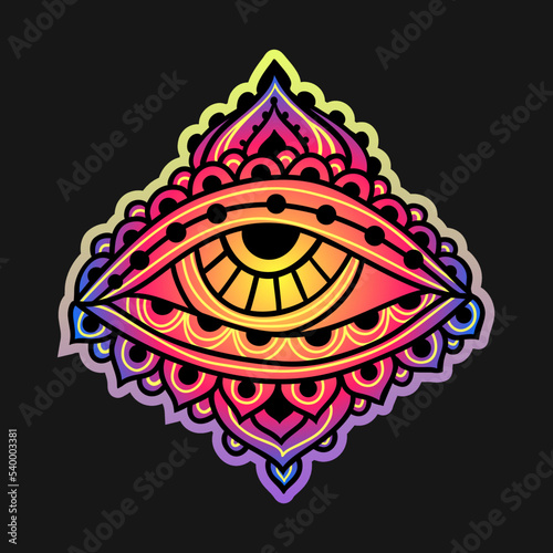 Magic Eye. psychedelic style. Vector illustration.