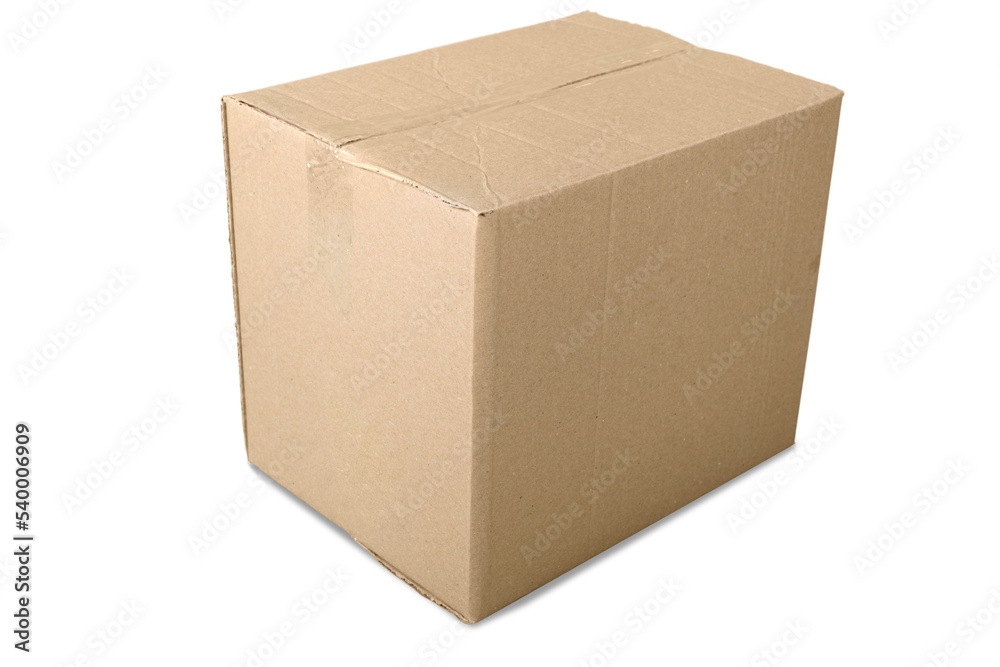 Big brown cardboard box on background Big brown cardboard box on background