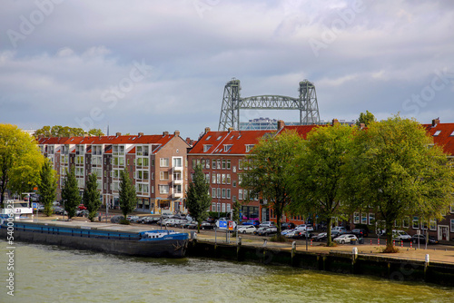 De Hef Bridge in Rotterdam,...