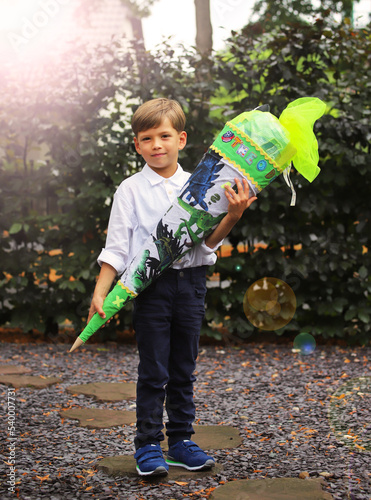 Junge mit einer Schultüte 