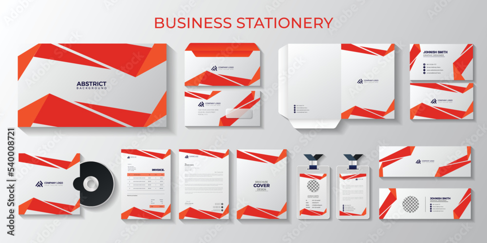 professional business stationery and identity, branding, Presentation