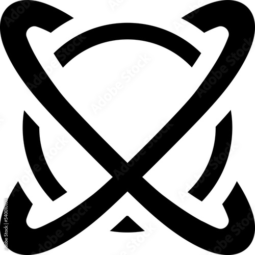 Planet scientific atom icon