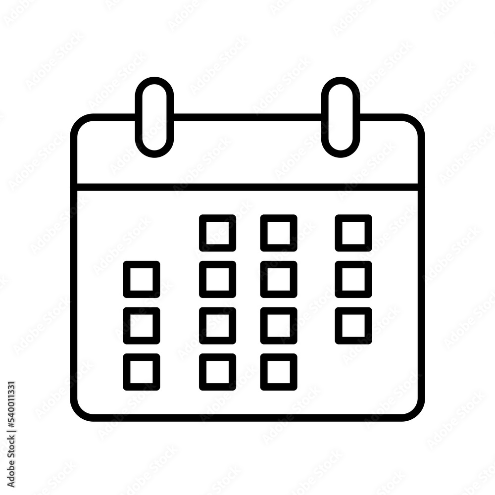 Calendar outline vector icon. Linear style sign for mobile concept and web design. Logo calendar illustration. Single high quality symbol. Calendar outline vector icon. Linear style sign for mobile concept and web design. Logo calendar illustration. Single high quality symbol.