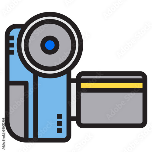 Camcoder color line style icon