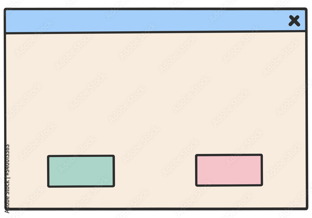 Cute Pastel Pop-up Message Window Frame Mockup Cute Pastel Pop-up Message Window Frame Mockup
