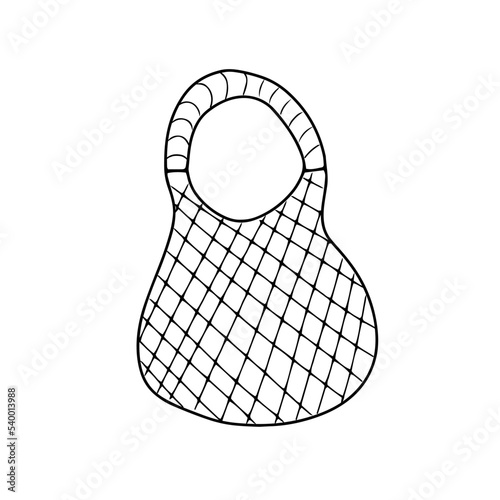 Eco reusable bag for shopping in doodle style