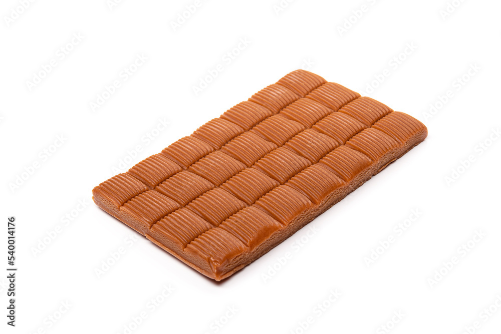 Sweet chocolate toffee dessert bar isolated Sweet chocolate toffee dessert bar isolated