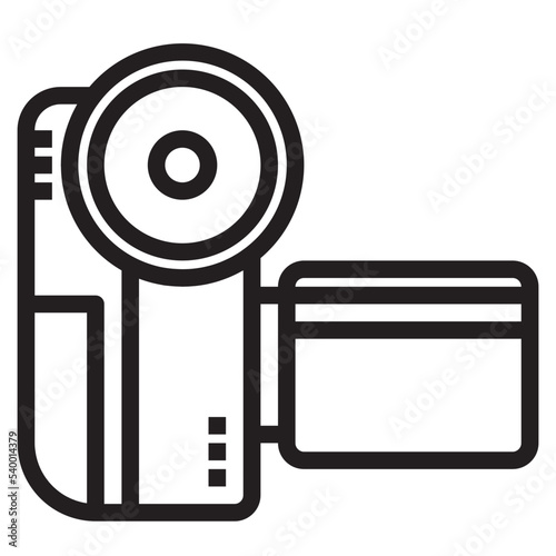 Camcoder outline style icon