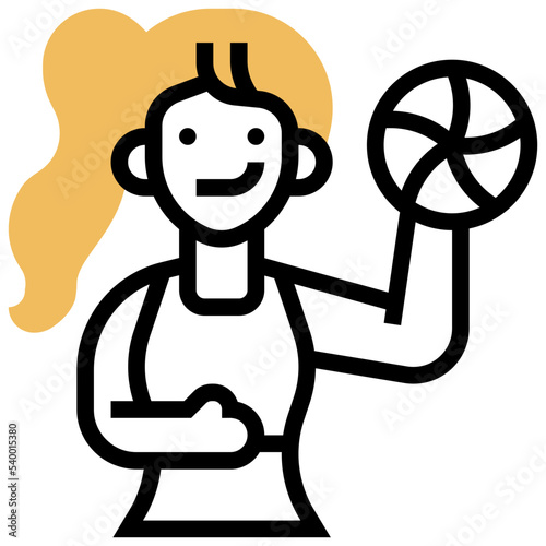 Sportswoman icon