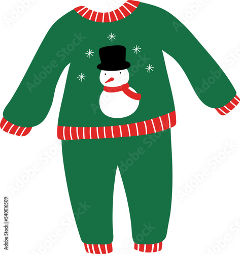 Christmas Cozy Pajamas Handdrawn Illustration