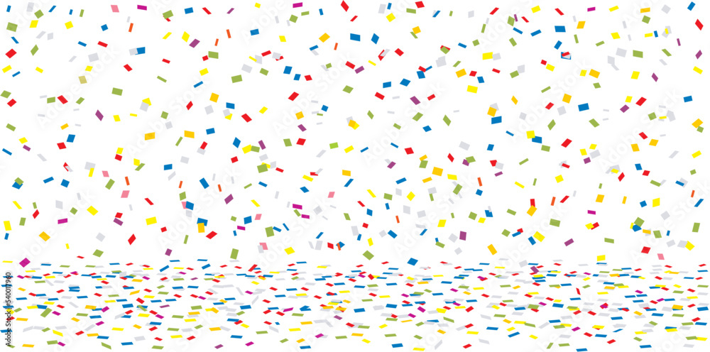 Confetti of different colors on a white background Confetti of different colors on a white background