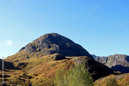 Mountain Peaks in Scotland on an Autumn Morning