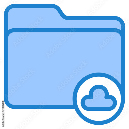 Folder blue style icon