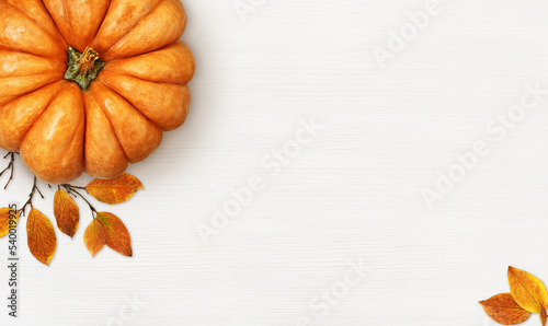 Autumn arrangement with pum...