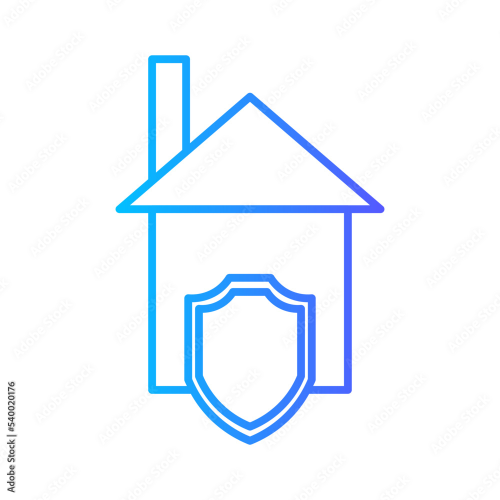home security gradient icon home security gradient icon