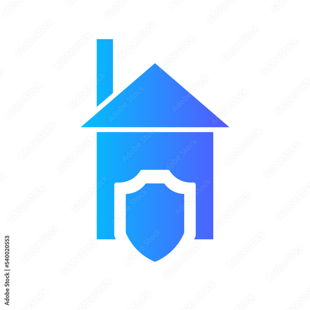 home security gradient icon home security gradient icon