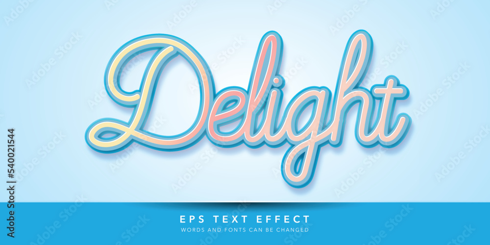 delight 3d editable text effect