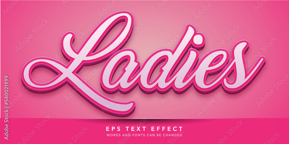 ladies 3d editable text effect ladies 3d editable text effect