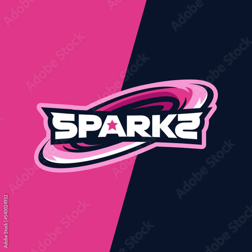 Galaxy Orbit Sparks Basketball Team Logo Design Mascot