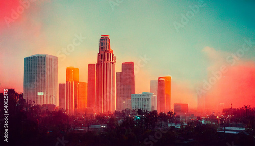 Los Angeles morning sunshine beautiful artwork © AloneArt
