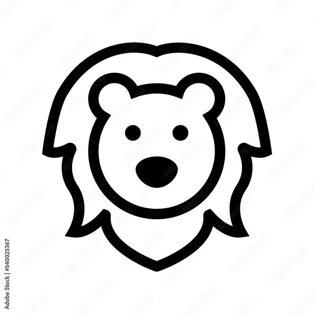 Naklejka premium Lion Vector Icon