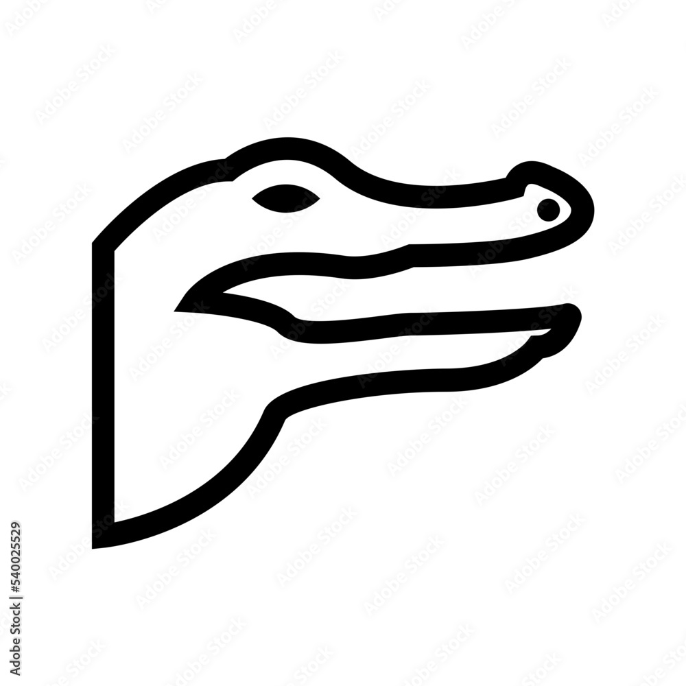 Obraz premium Crocodile Vector Icon