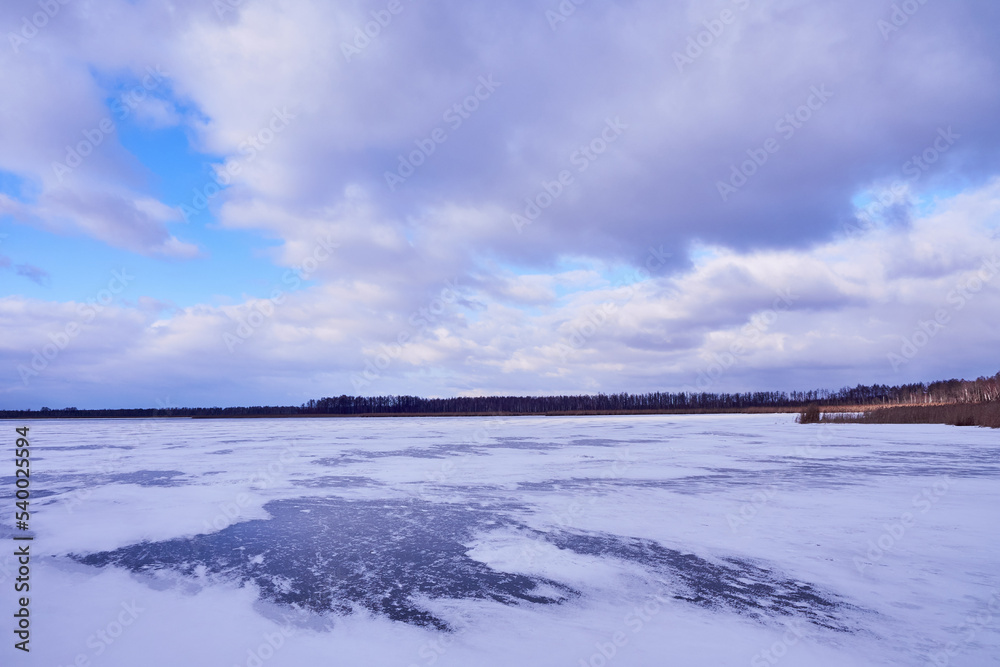 Frozen lake