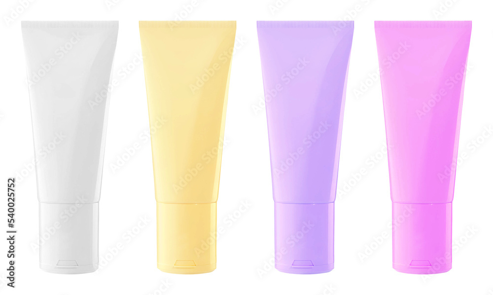 Collection of cosmetic tube isolated Collection of cosmetic tube isolated