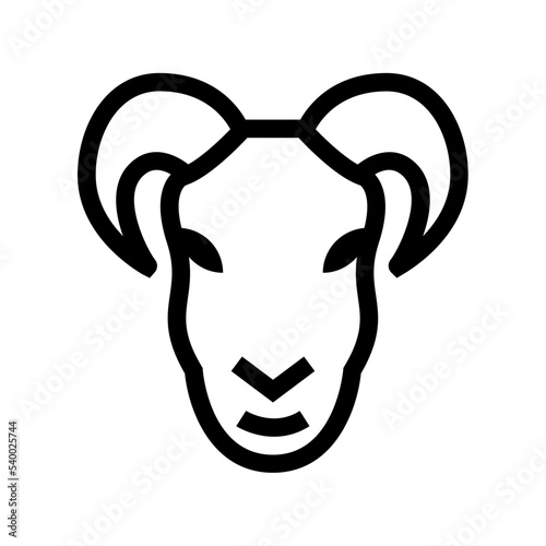 Mouflon Goat Vector Icon