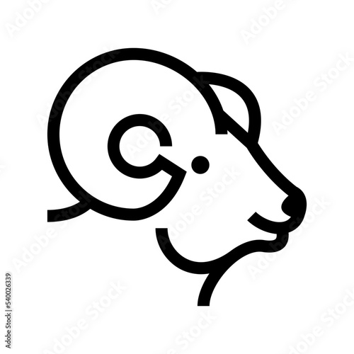 Mountain Goat Vector Icon