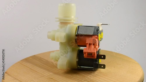 solenoid valve for washing machine on a turn table photo