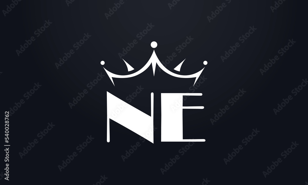 Fototapeta premium King crown logo design vector and extra bold queen symbol