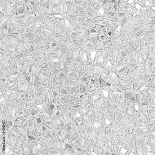 Abstract metallic 3d pattern, seamless silver background