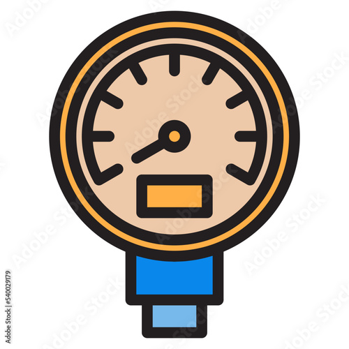 Gauge color line style icon