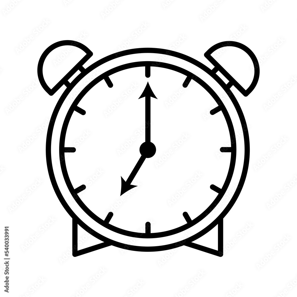 Alarm in hand drawn doodle style. Vector illustration isolated on white. Alarm in hand drawn doodle style. Vector illustration isolated on white.
