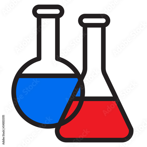 Chemistry color line style icon