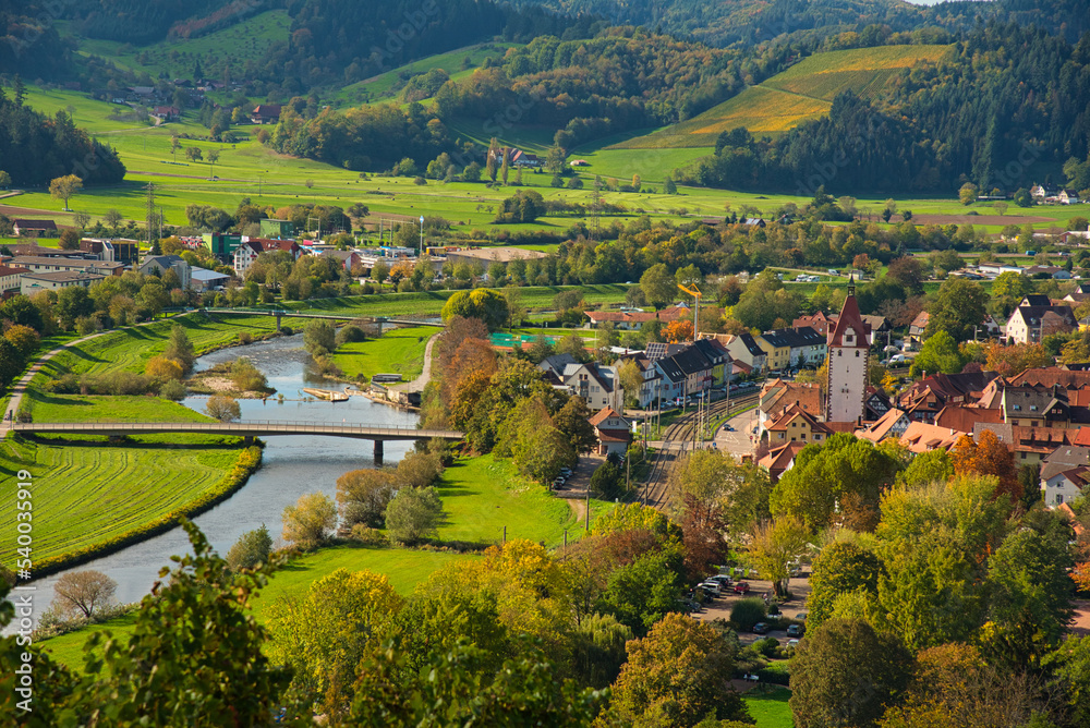 Fototapeta premium Blick auf Gengenbach im Schwarzwald