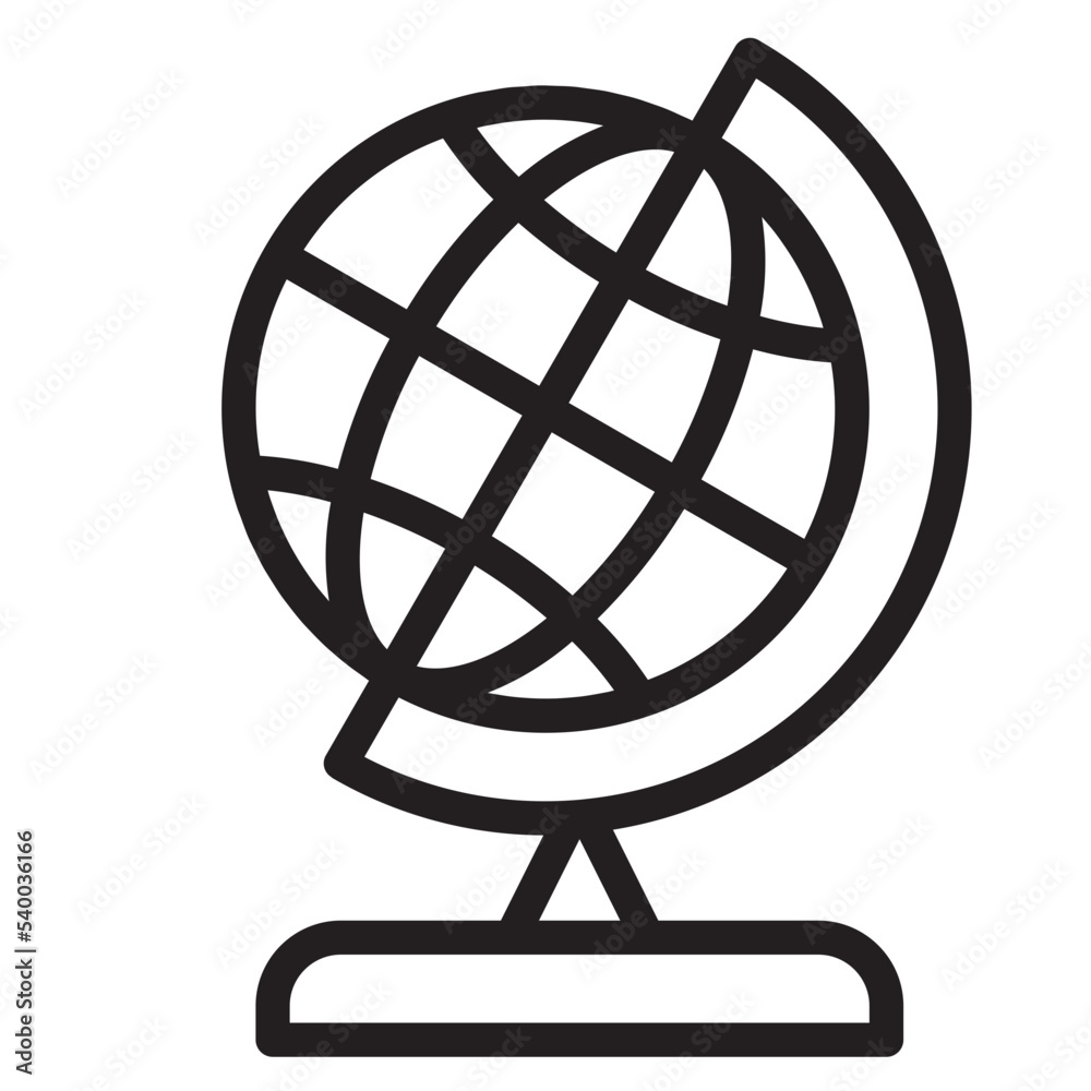 Obraz premium Globe outline style icon