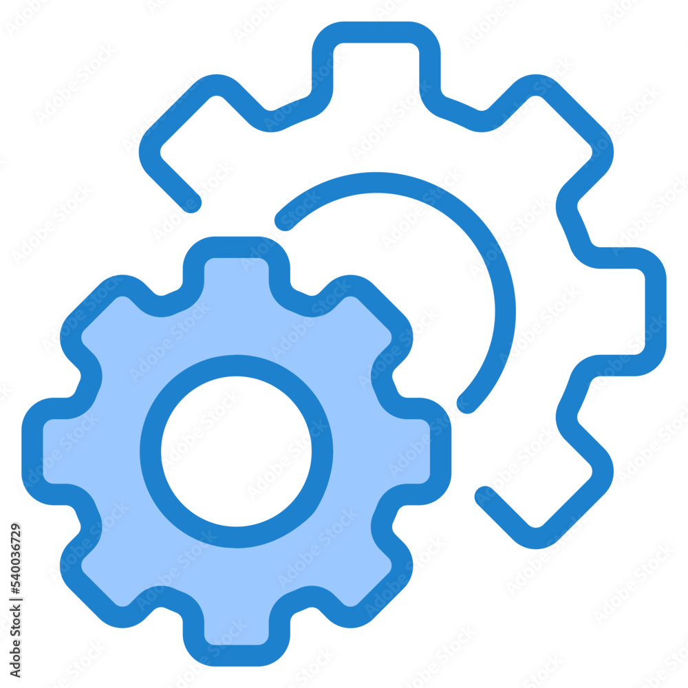 Setting blue style icon Setting blue style icon