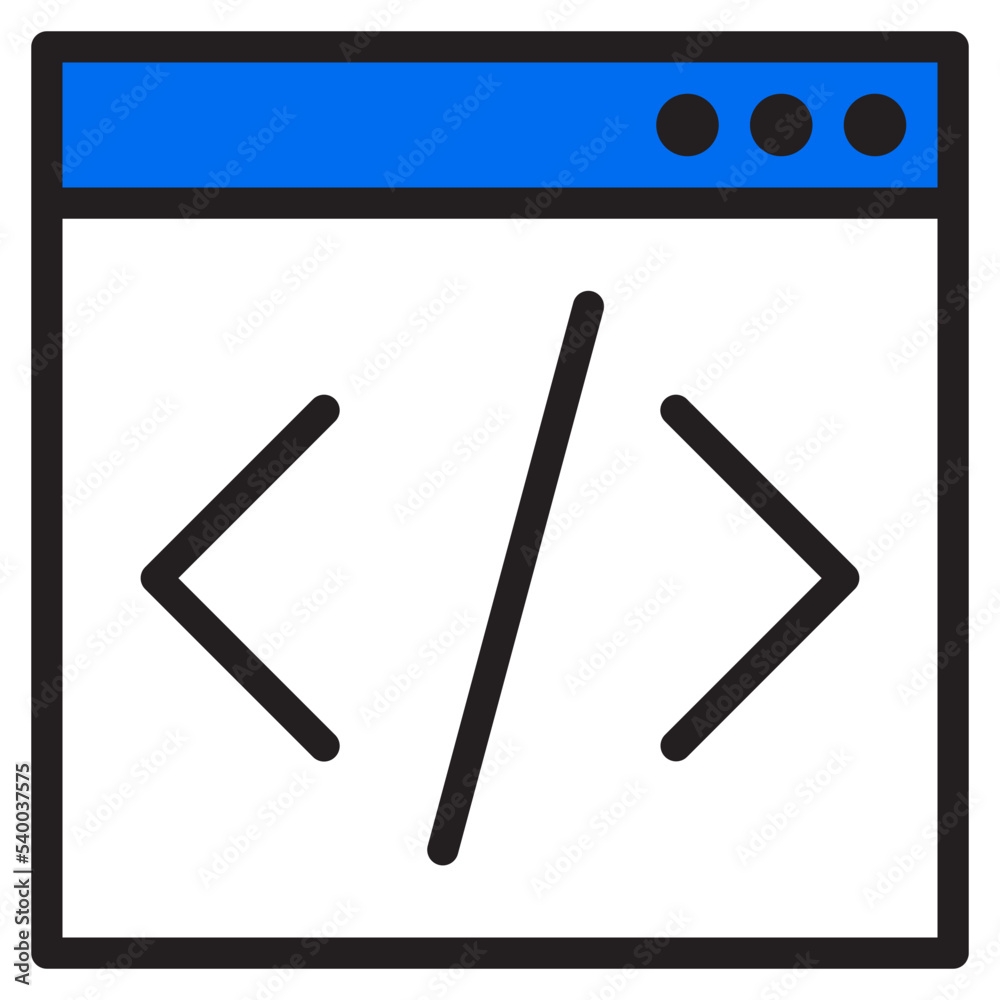 Custom coding color line style icon Custom coding color line style icon