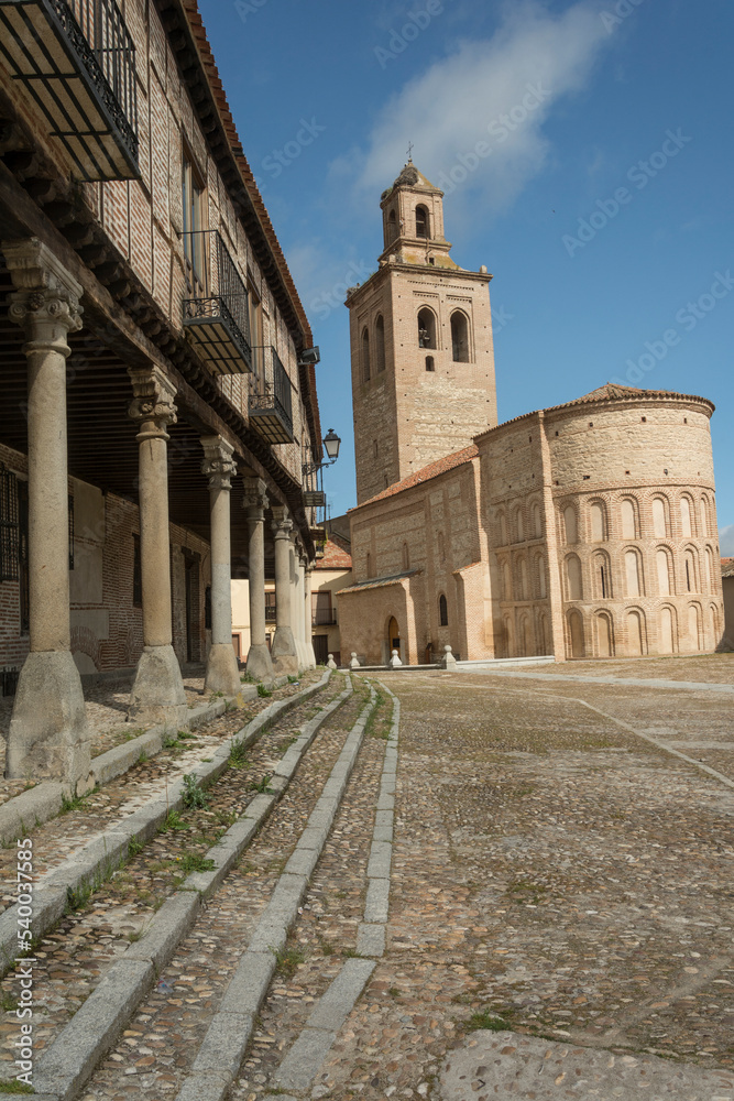 Church of Santa Maria la Mayor and Main square of Arevalo, Avila. Castile and Leon