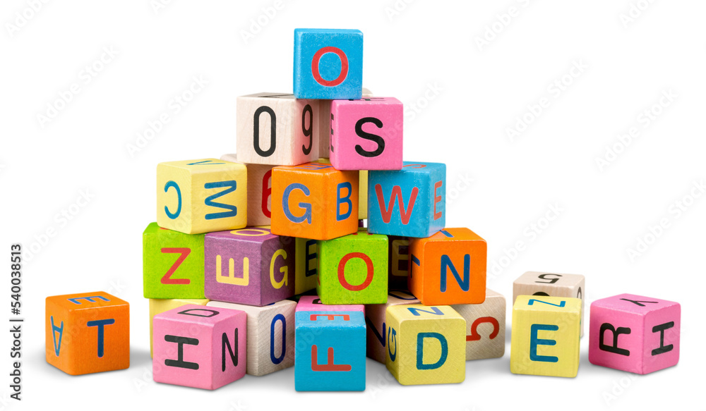 Wooden Alphabet Blocks Forming a Pyramid Wooden Alphabet Blocks Forming a Pyramid