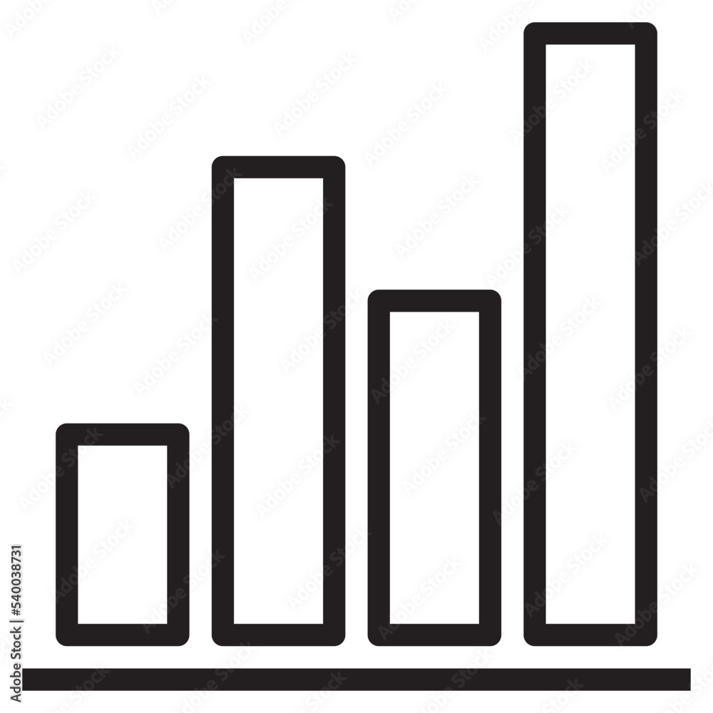 Bar chart outline style icon Bar chart outline style icon