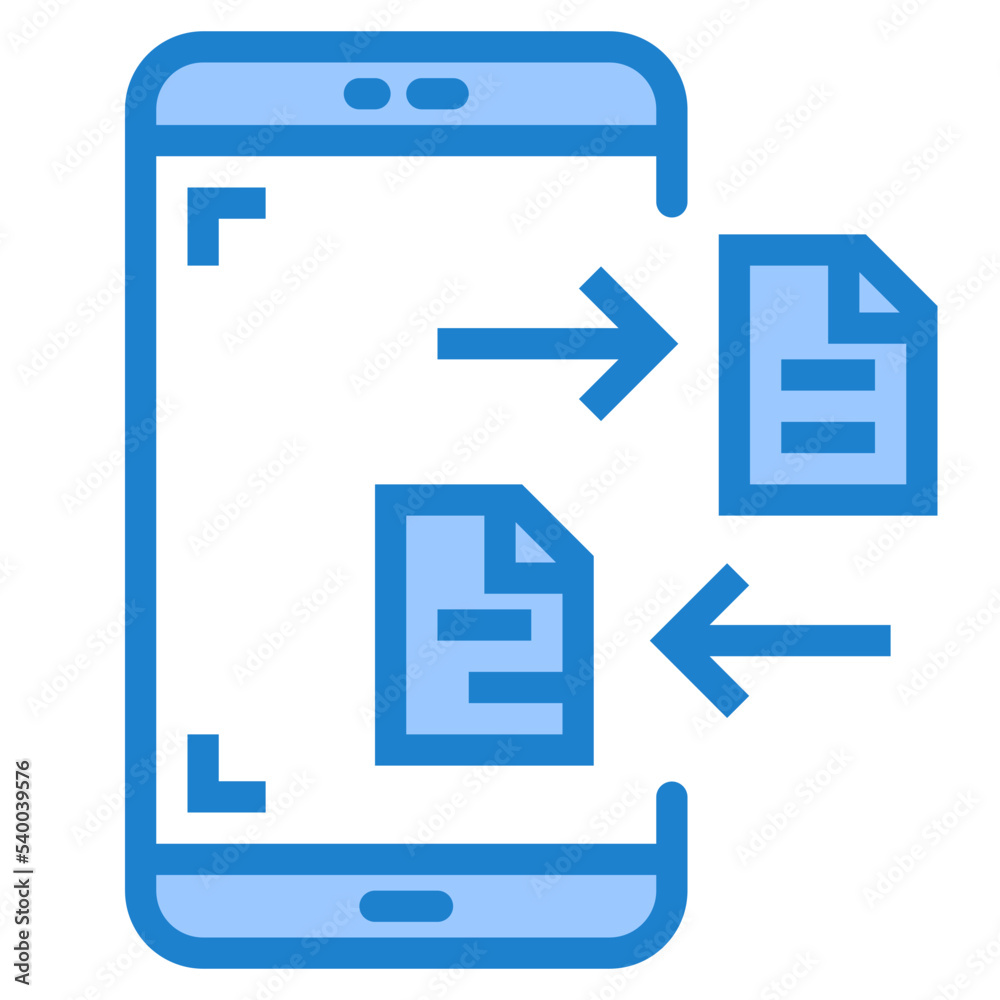 Smartphone blue style icon