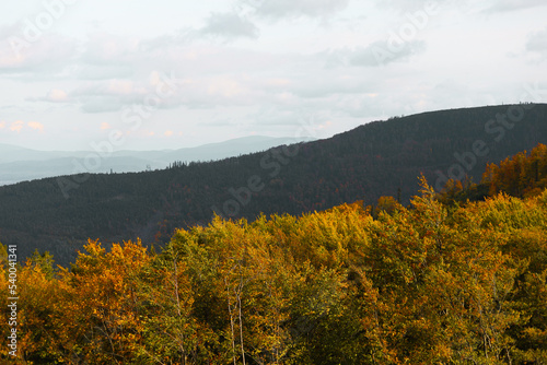 Mountain autumn landscape Beskids